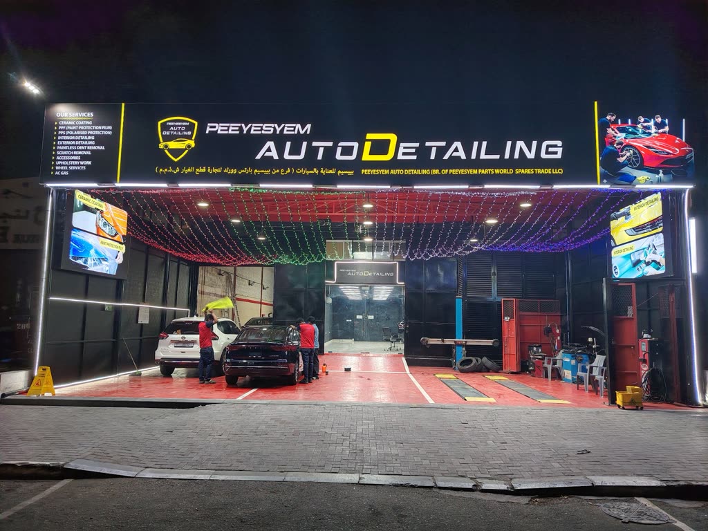A freshly detailed car exterior finished by Peeyesyem Auto Detailing in Deira, Dubai